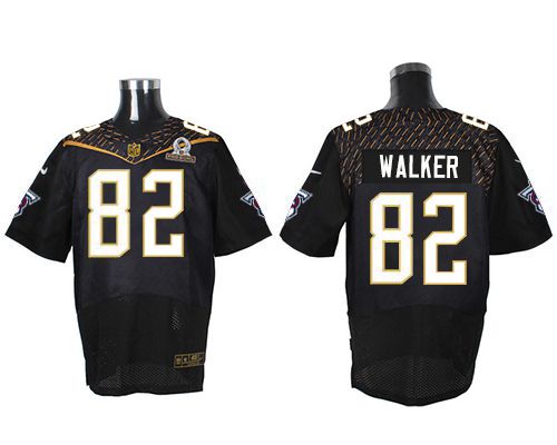 Nike Titans #82 Delanie Walker Black 2016 Pro Bowl Men's Stitched NFL Elite Jersey